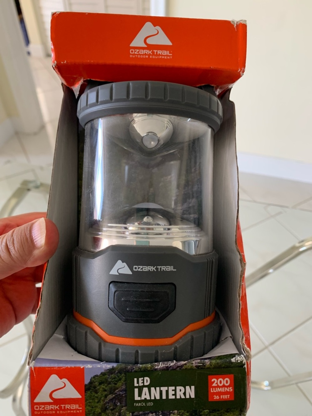 Ozark Trail Green and Orange LED Camping Lantern Box